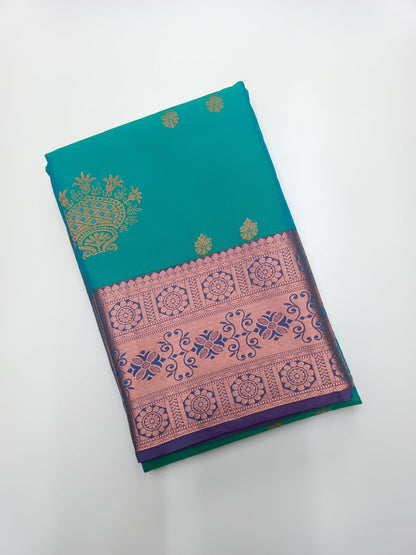 KANCHIPURAM SEMI SILK SAREE - B S CHANNABASAPPA & SONS