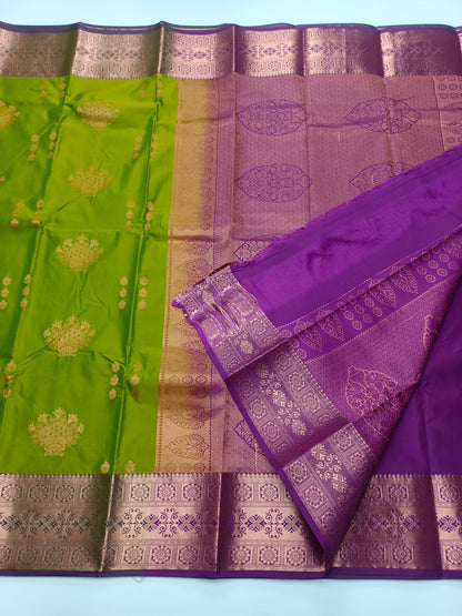 KANCHIPURAM SEMI SILK SAREE - B S CHANNABASAPPA & SONS