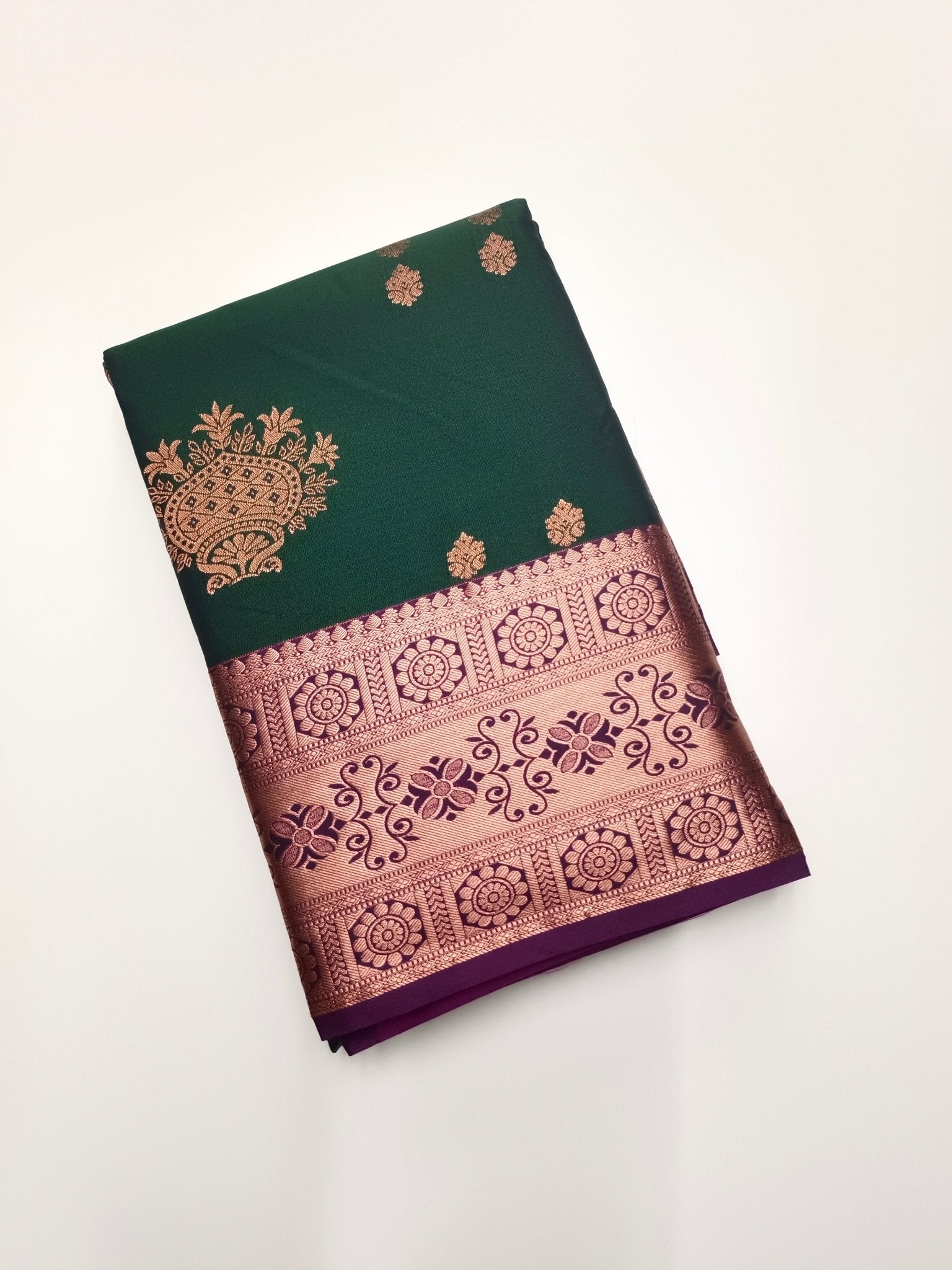 KANCHIPURAM SEMI SILK SAREE - B S CHANNABASAPPA & SONS