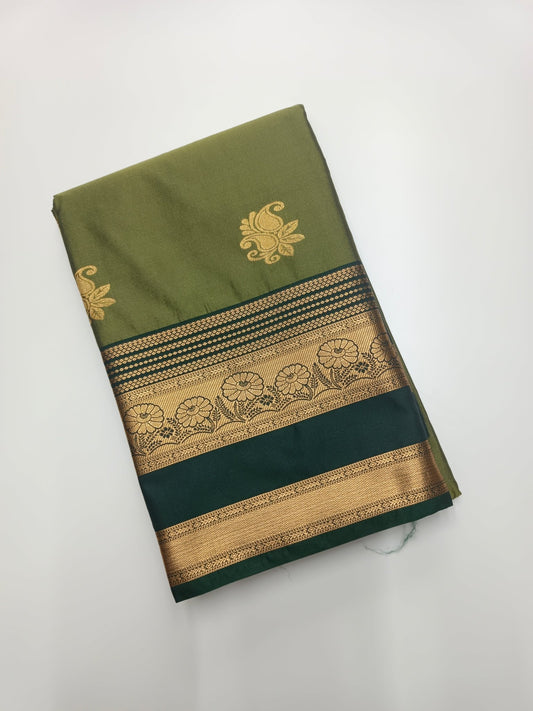 KANCHIPURAM SEMI SILK SAREE - B S CHANNABASAPPA & SONS