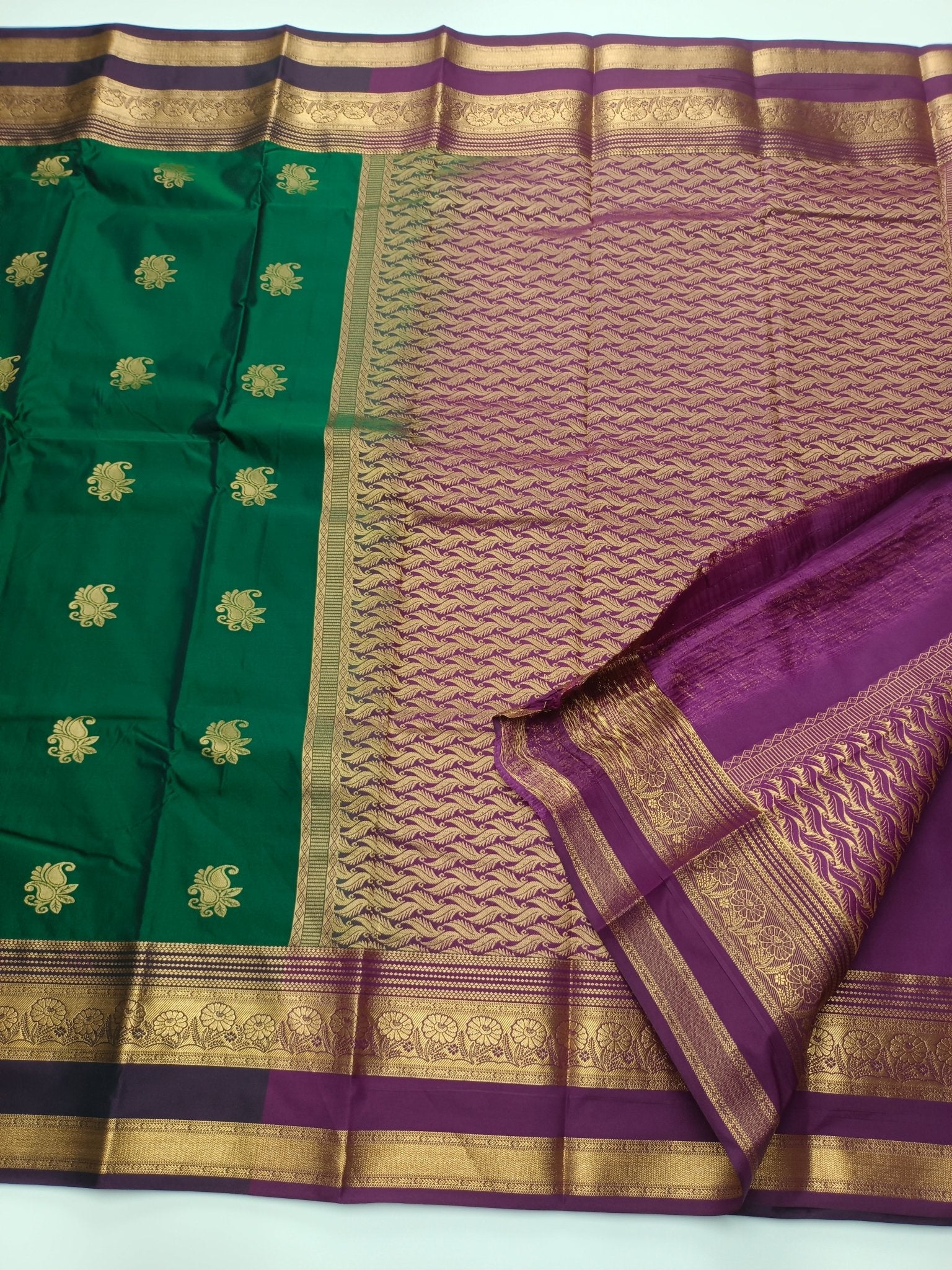 KANCHIPURAM SEMI SILK SAREE - B S CHANNABASAPPA & SONS