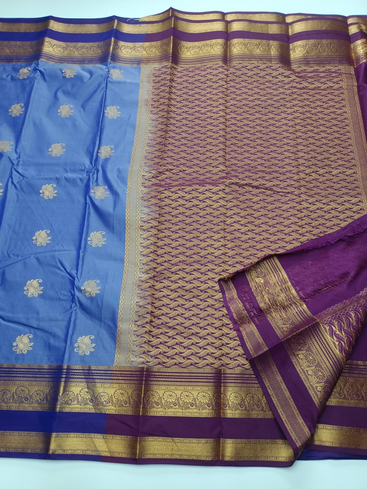 KANCHIPURAM SEMI SILK SAREE - B S CHANNABASAPPA & SONS