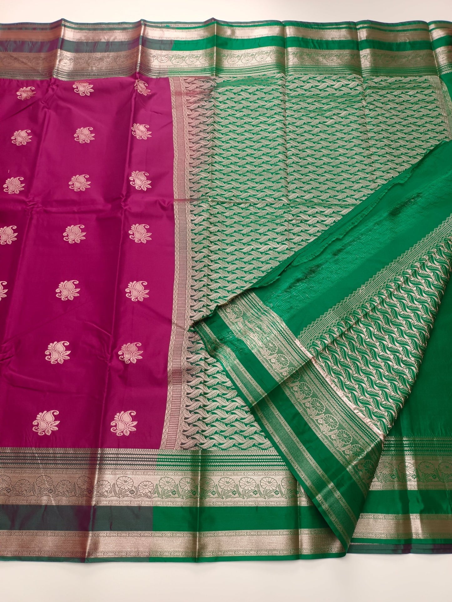 KANCHIPURAM SEMI SILK SAREE - B S CHANNABASAPPA & SONS