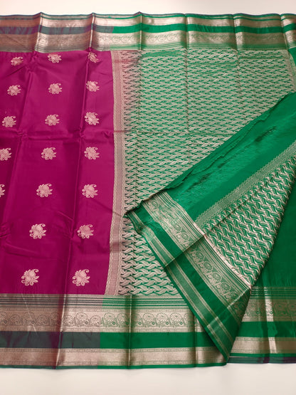 KANCHIPURAM SEMI SILK SAREE - B S CHANNABASAPPA & SONS