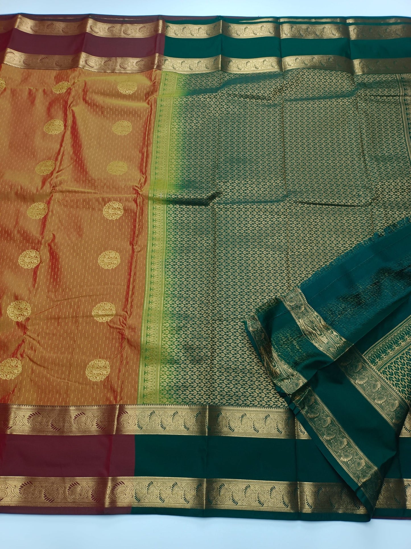 KANCHIPURAM SEMI SILK SAREE - B S CHANNABASAPPA & SONS