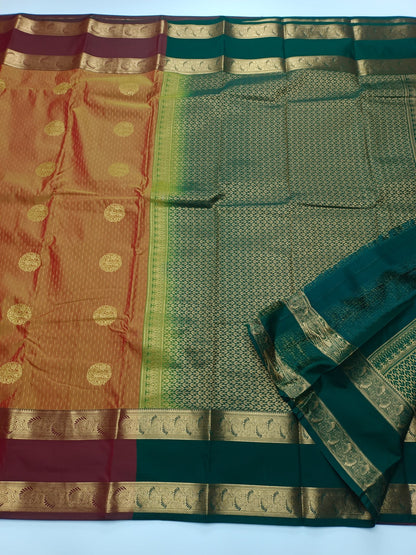 KANCHIPURAM SEMI SILK SAREE - B S CHANNABASAPPA & SONS