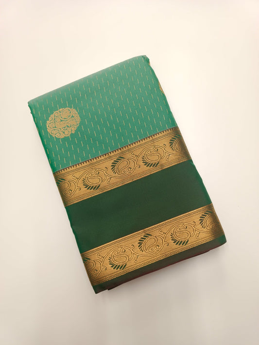 KANCHIPURAM SEMI SILK SAREE - B S CHANNABASAPPA & SONS