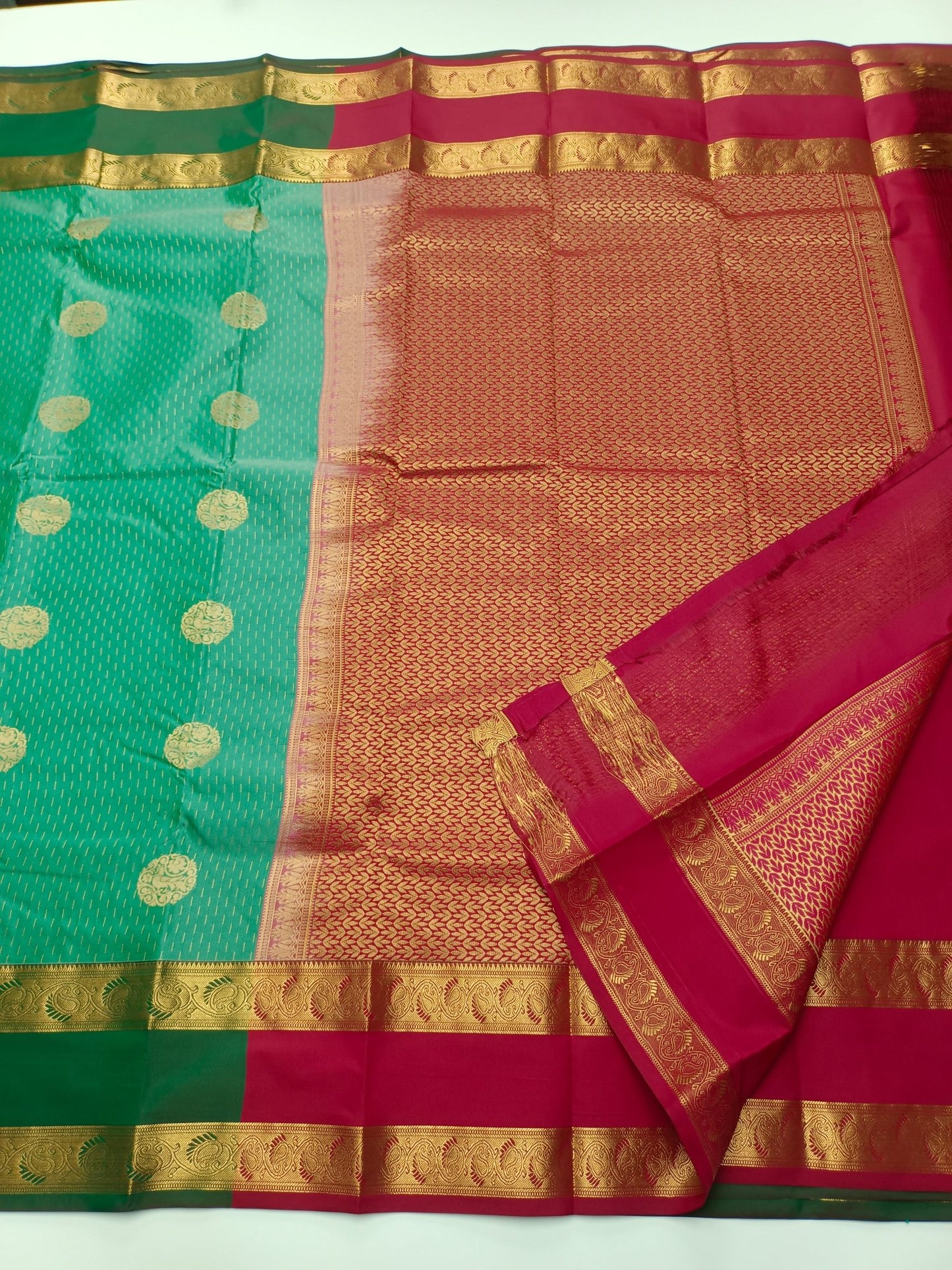 KANCHIPURAM SEMI SILK SAREE - B S CHANNABASAPPA & SONS