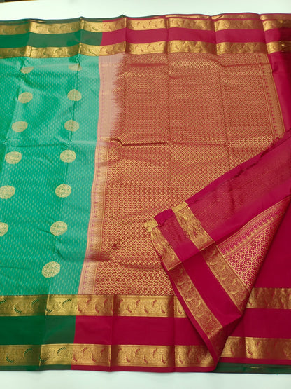 KANCHIPURAM SEMI SILK SAREE - B S CHANNABASAPPA & SONS