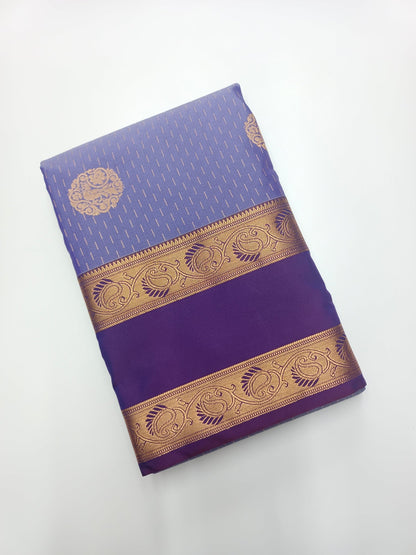 KANCHIPURAM SEMI SILK SAREE - B S CHANNABASAPPA & SONS