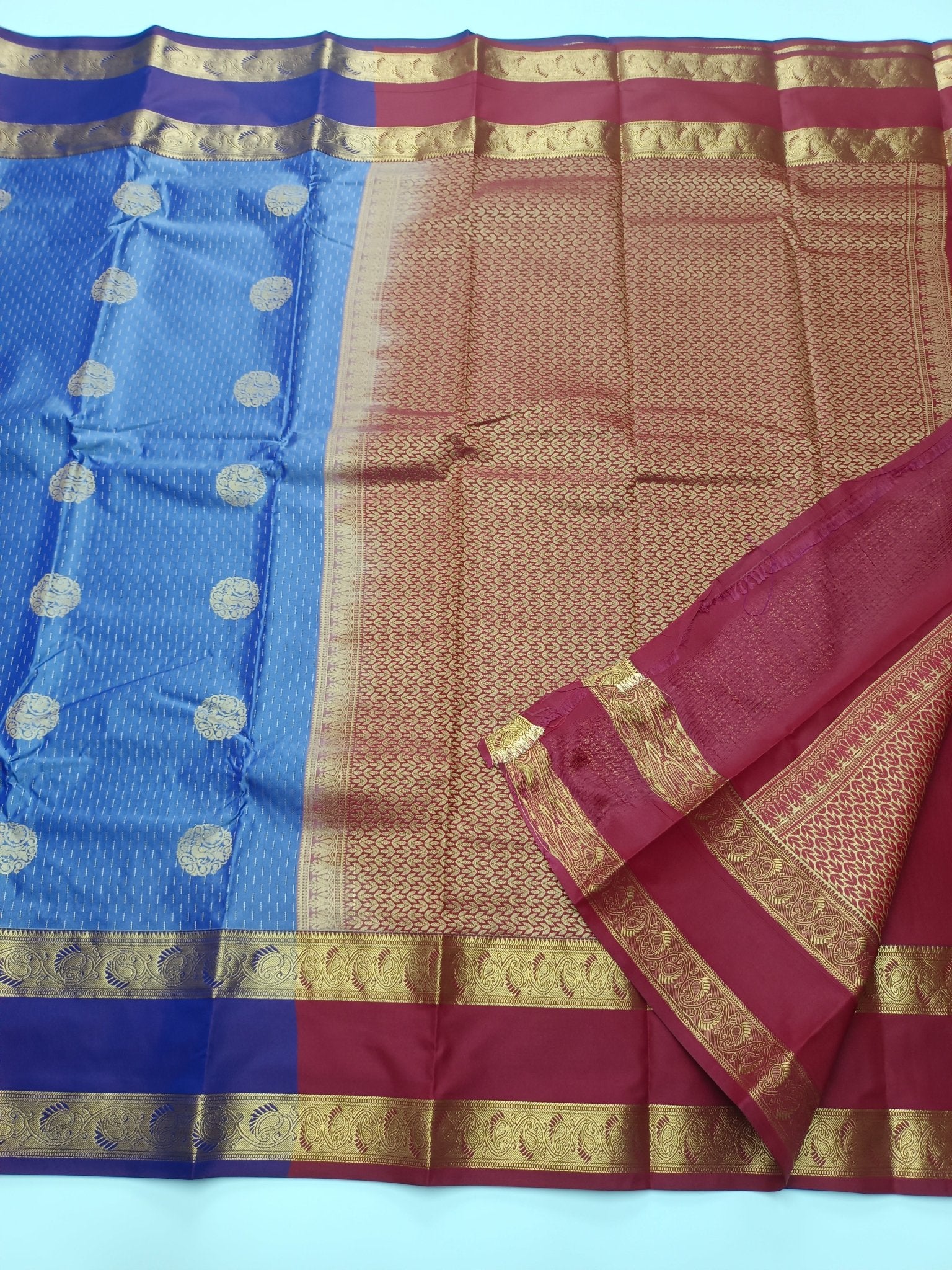 KANCHIPURAM SEMI SILK SAREE - B S CHANNABASAPPA & SONS