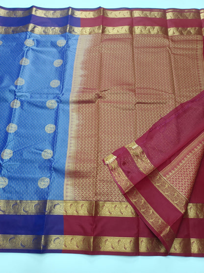 KANCHIPURAM SEMI SILK SAREE - B S CHANNABASAPPA & SONS
