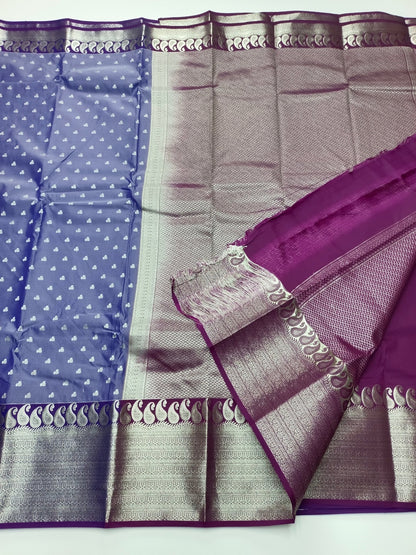 KANCHIPURAM SEMI SILK SAREE - B S CHANNABASAPPA & SONS