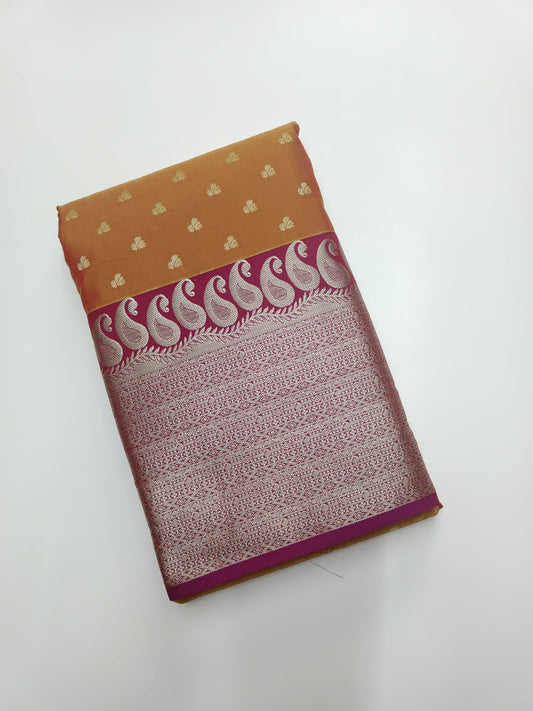 KANCHIPURAM SEMI SILK SAREE - B S CHANNABASAPPA & SONS