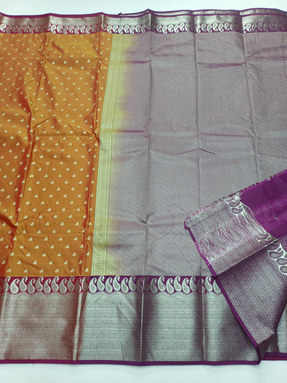 KANCHIPURAM SEMI SILK SAREE - B S CHANNABASAPPA & SONS