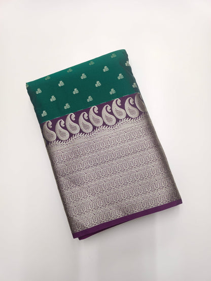 KANCHIPURAM SEMI SILK SAREE - B S CHANNABASAPPA & SONS