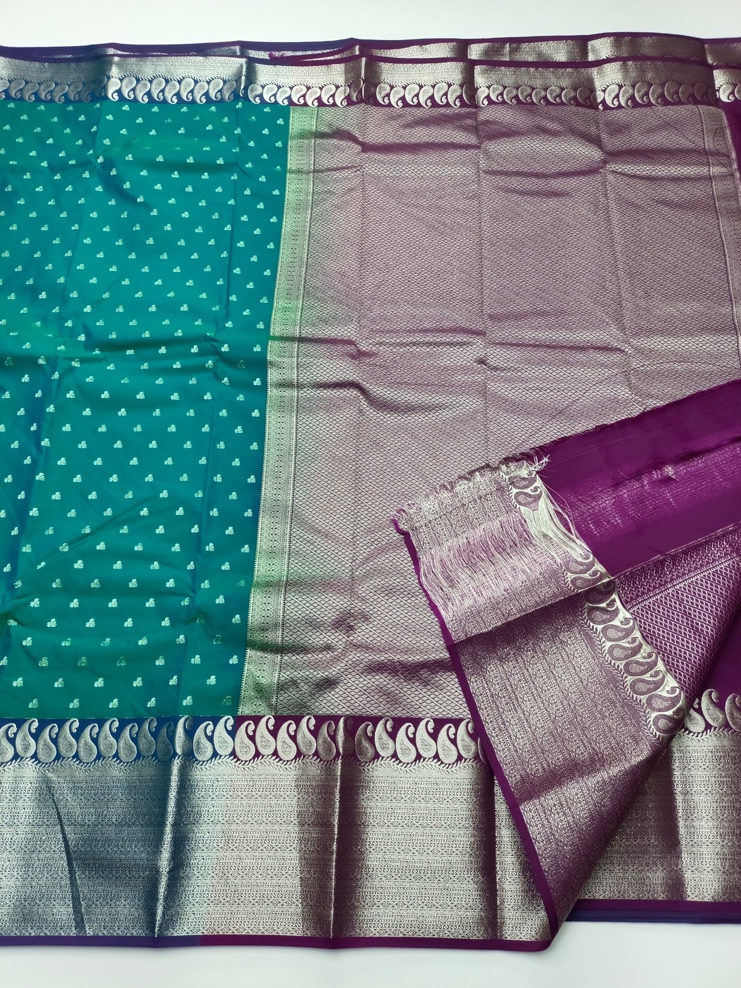 KANCHIPURAM SEMI SILK SAREE - B S CHANNABASAPPA & SONS