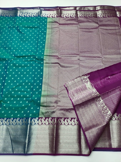 KANCHIPURAM SEMI SILK SAREE - B S CHANNABASAPPA & SONS