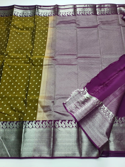 KANCHIPURAM SEMI SILK SAREE - B S CHANNABASAPPA & SONS