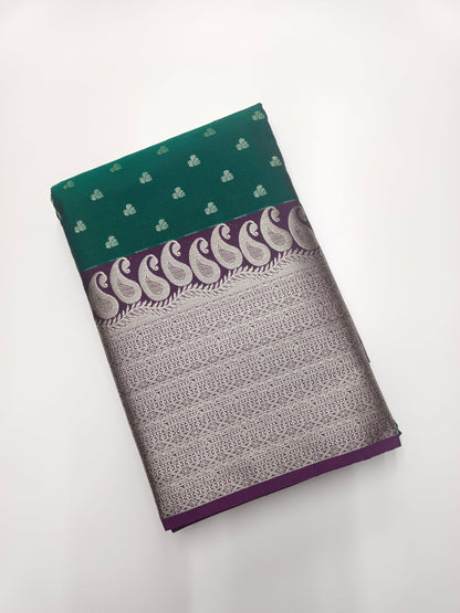 KANCHIPURAM SEMI SILK SAREE - B S CHANNABASAPPA & SONS