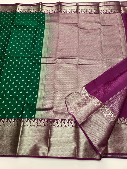 KANCHIPURAM SEMI SILK SAREE - B S CHANNABASAPPA & SONS