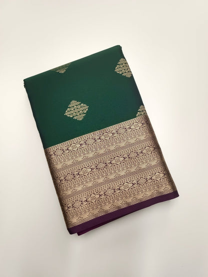 KANCHIPURAM SEMI SILK SAREE - B S CHANNABASAPPA & SONS