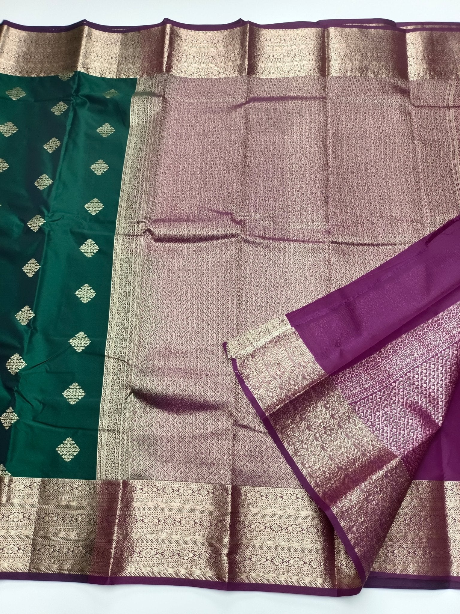 KANCHIPURAM SEMI SILK SAREE - B S CHANNABASAPPA & SONS