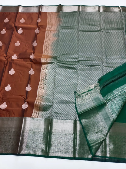 KANCHIPURAM SEMI SILK SAREE - B S CHANNABASAPPA & SONS