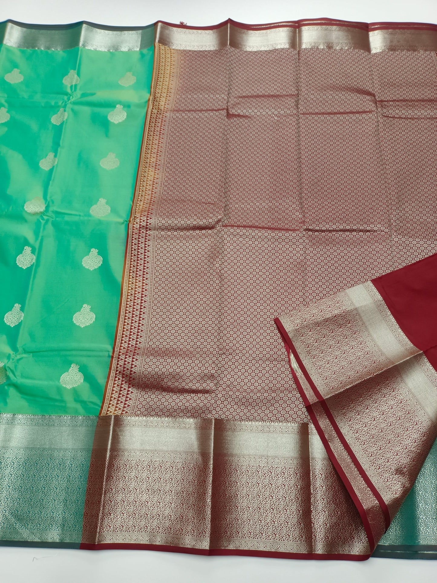 KANCHIPURAM SEMI SILK SAREE - B S CHANNABASAPPA & SONS