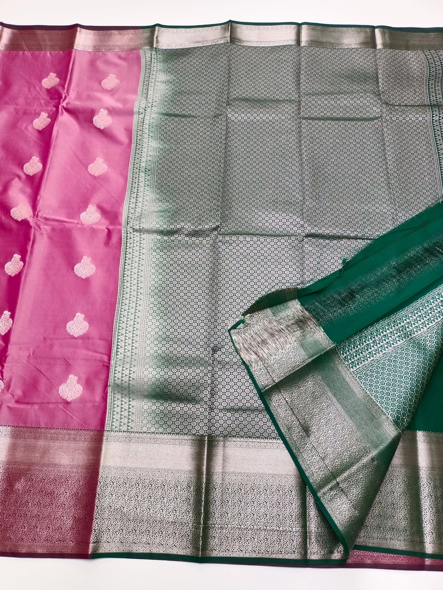 KANCHIPURAM SEMI SILK SAREE - B S CHANNABASAPPA & SONS