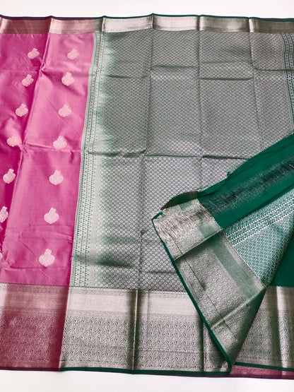 KANCHIPURAM SEMI SILK SAREE - B S CHANNABASAPPA & SONS