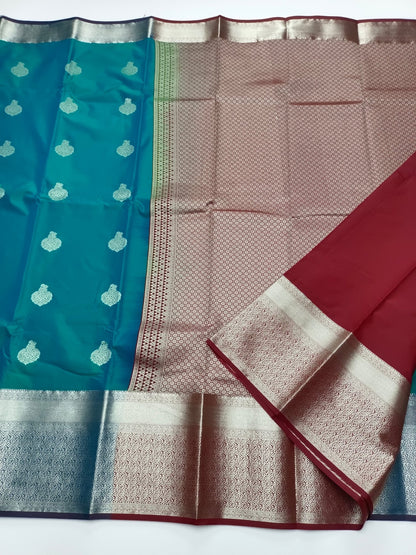 KANCHIPURAM SEMI SILK SAREE - B S CHANNABASAPPA & SONS