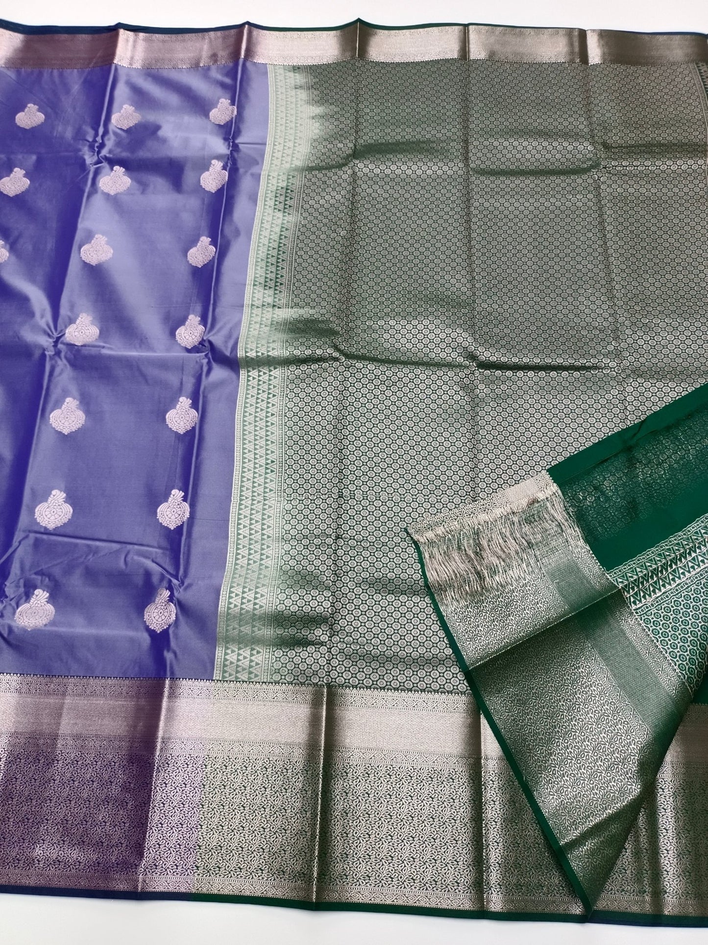 KANCHIPURAM SEMI SILK SAREE - B S CHANNABASAPPA & SONS