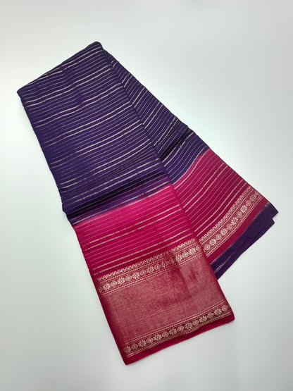 SEMI CREPE SILK SAREE - B S CHANNABASAPPA & SONS
