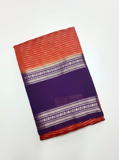 SEMI CREPE SILK SAREE - B S CHANNABASAPPA & SONS